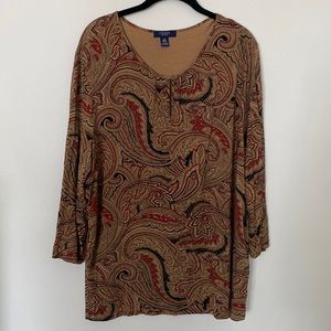 LIKE NEW Chaps 3/4 Sleeve Blouse